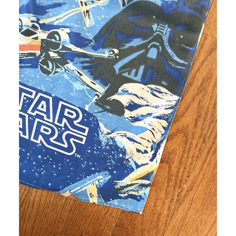 1977  Bibb VINTAGE STAR WARS FLAT SHEET AND PILLOWCASE Full Size Darth Vader